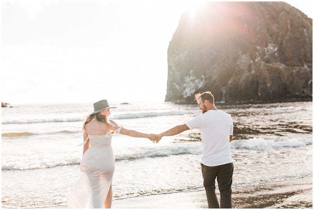 Haystack Rock Engagement Session Cannon Beach Oregon, Sam Areman Photo