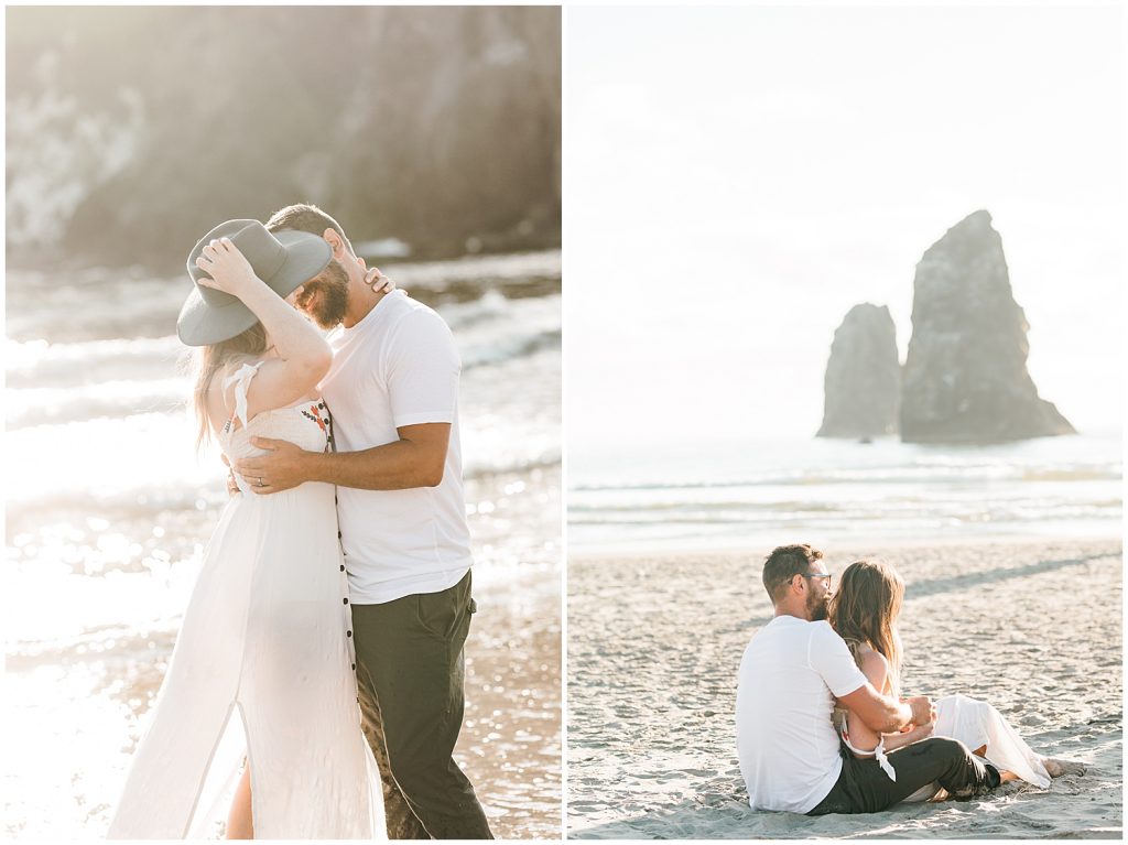Haystack Rock Engagement Session Cannon Beach Oregon, Sam Areman Photo