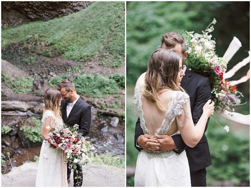 Latourell Falls Oregon Elopement Wedding Pictures Photography | Waterfall Wedding Pictures | Sam Areman Photo