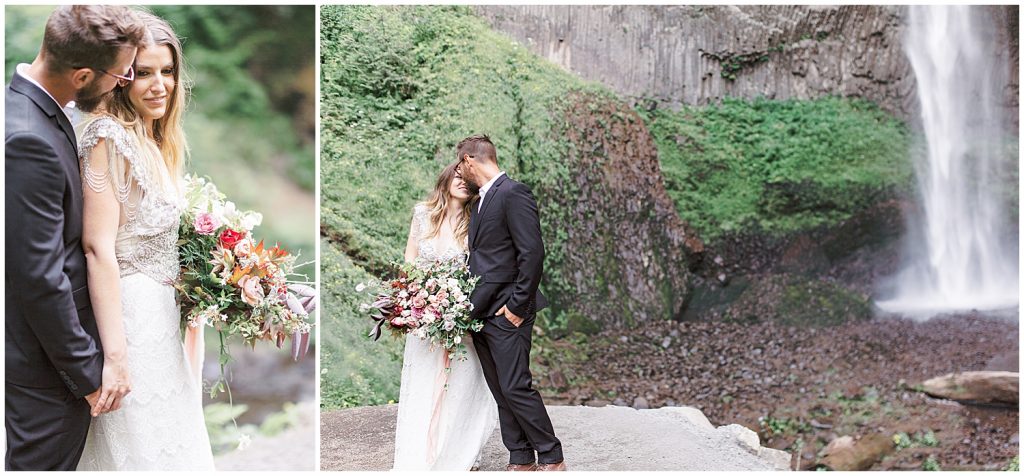 Latourell Falls Oregon Elopement Wedding Pictures Photography | Waterfall Wedding Pictures | Sam Areman Photo