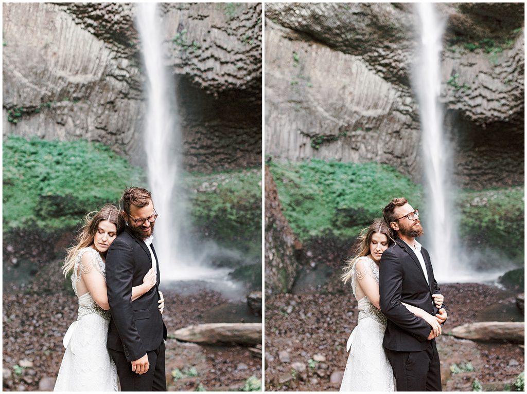 Latourell Falls Oregon Elopement Wedding Pictures Photography | Waterfall Wedding Pictures | Sam Areman Photo