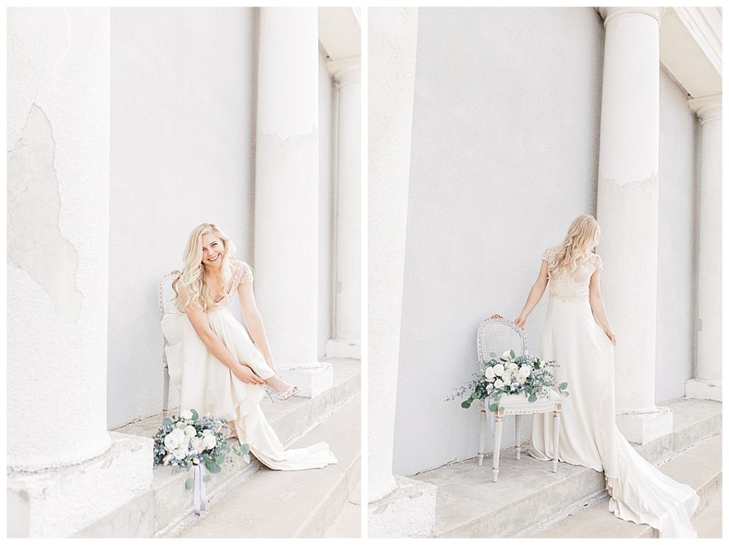 Sam Areman Photo - Casablanca Bridal - French Provincial Editorial Wedding - Blush Bridal - Petals to Platinum - Lovebird Jewelry Collective