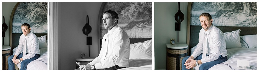 Cottonwood Hotel Wedding Groom Getting Ready